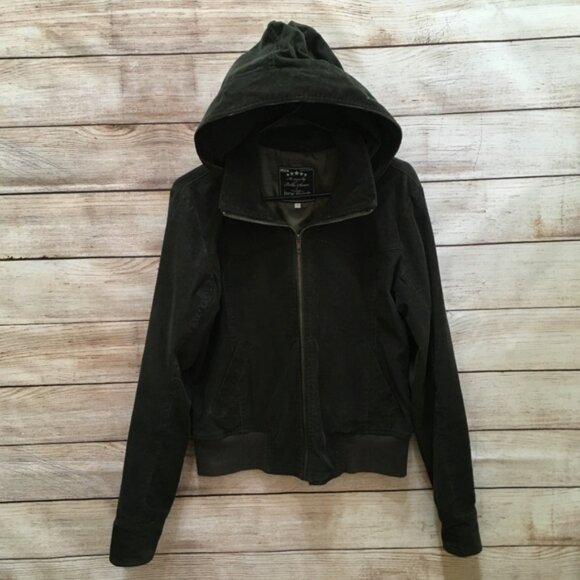 NECA BELLA SWAN TWILIGHT HOODED GREEN CORDUROY BOMBER JACKET - Picture 6 of 10